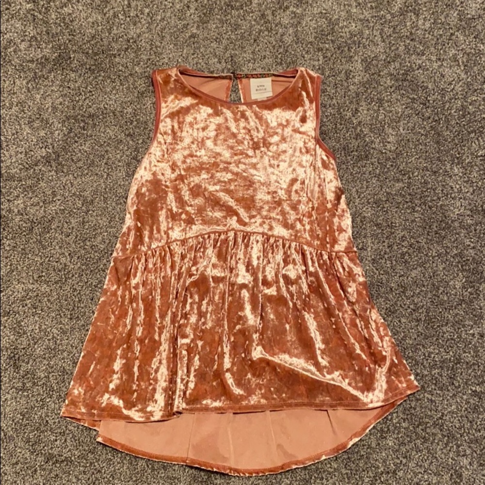 Pink Knox Rose Velvet Tank